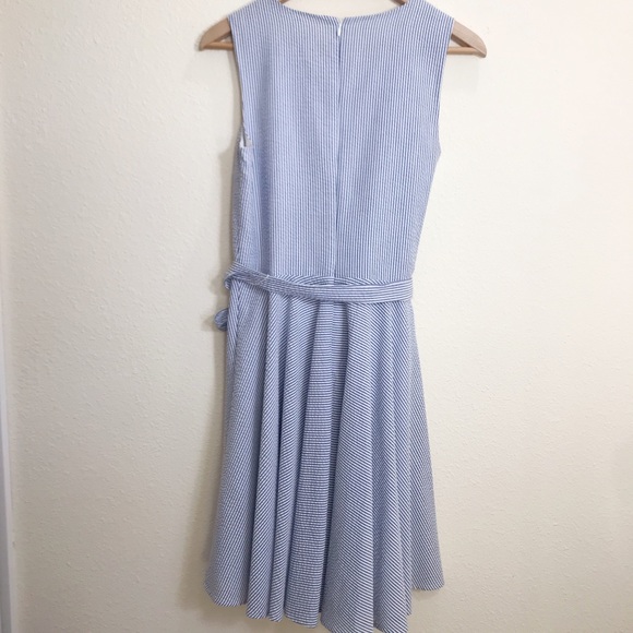 LAST CHANCE Maison Jules Seersucker Fit & Flare Dress - Picture 4 of 6